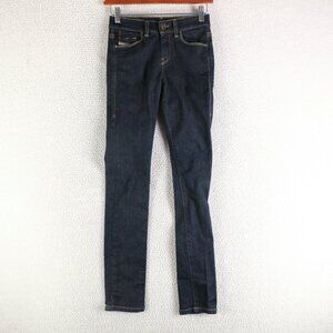 diesel jeans womens 24 blue ji vy super slim skinny stretch dark wash L30